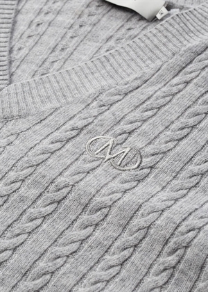 Casha v-neck strik Light Grey Melange Copenhagen Muse 